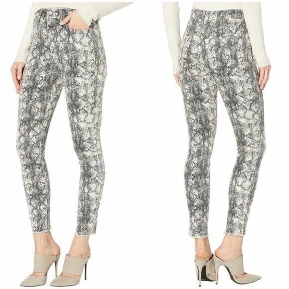 Seven7 NWT Tummyless High Rise Skinny Jeans Neutral Snake Sz 6 - Picture 1 of 10